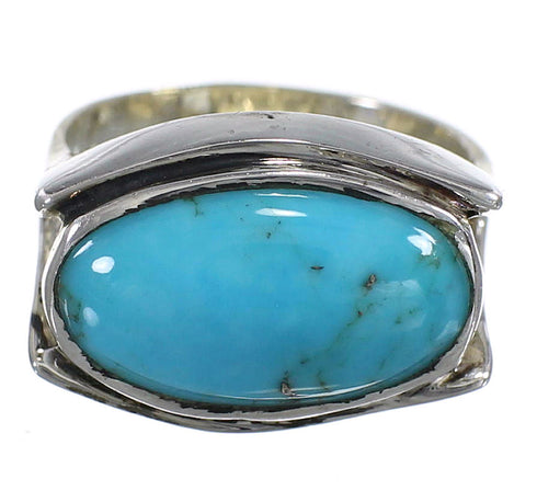 Silver Southwest Turquoise Jewelry Ring Size 5-3/4 QX83809